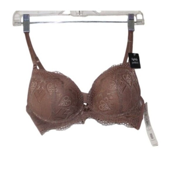 Rene Rofe Lingerie Undewire Push Up Bra Lightly Padded 36B Sepia Brown NWT - Picture 1 of 2